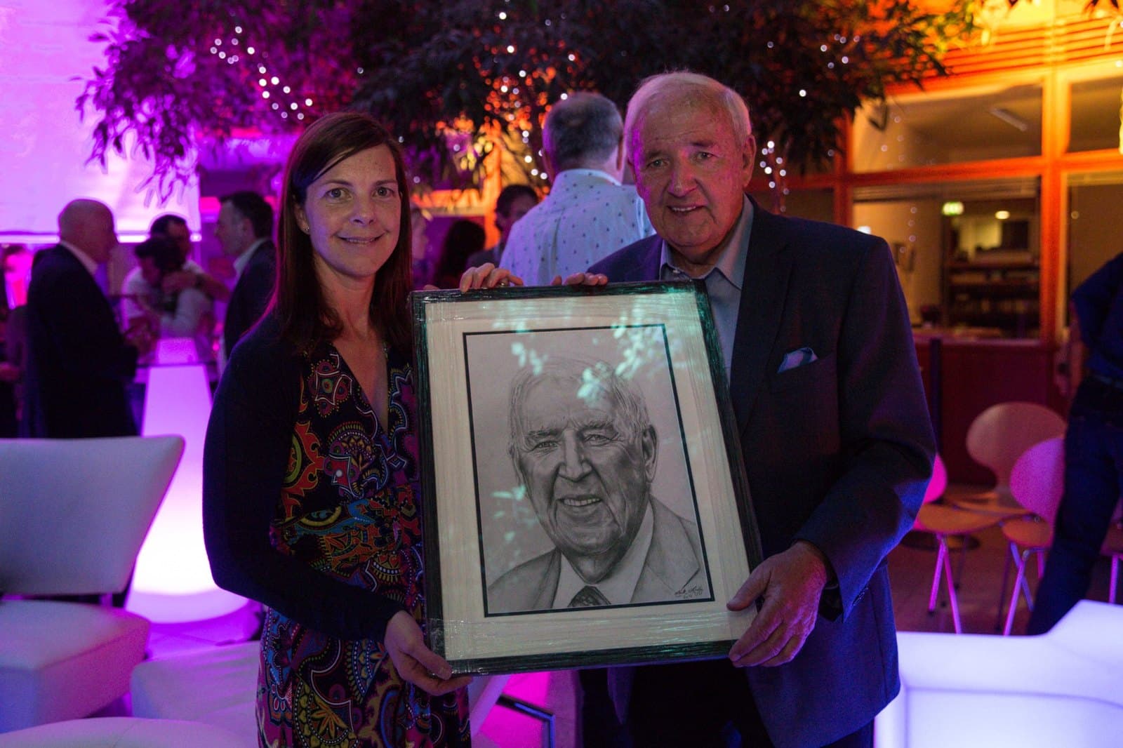Presentation to boradcaster Bill O'Herlihy by RTE on the night of his retirement, July 2014