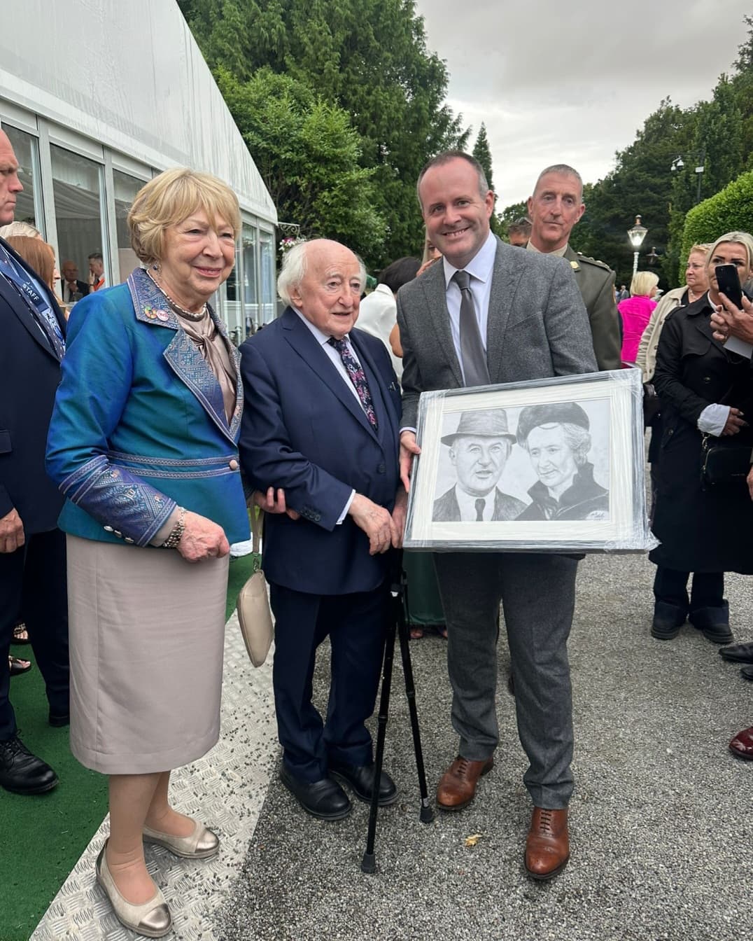 Presentation with President Higgins